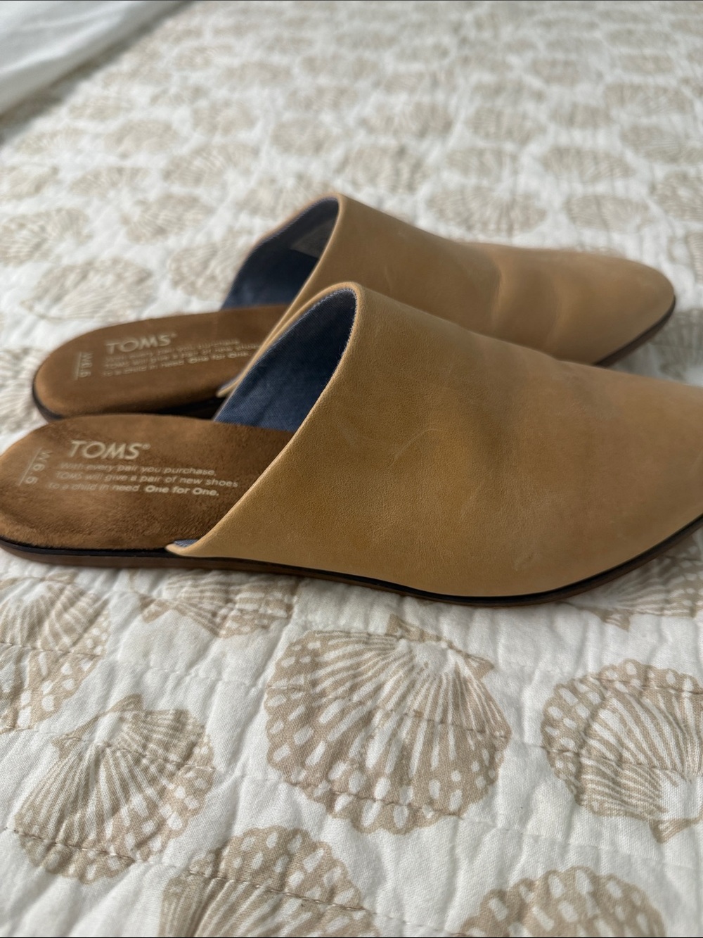 TOMS Tan Slip-On Mule Slides
